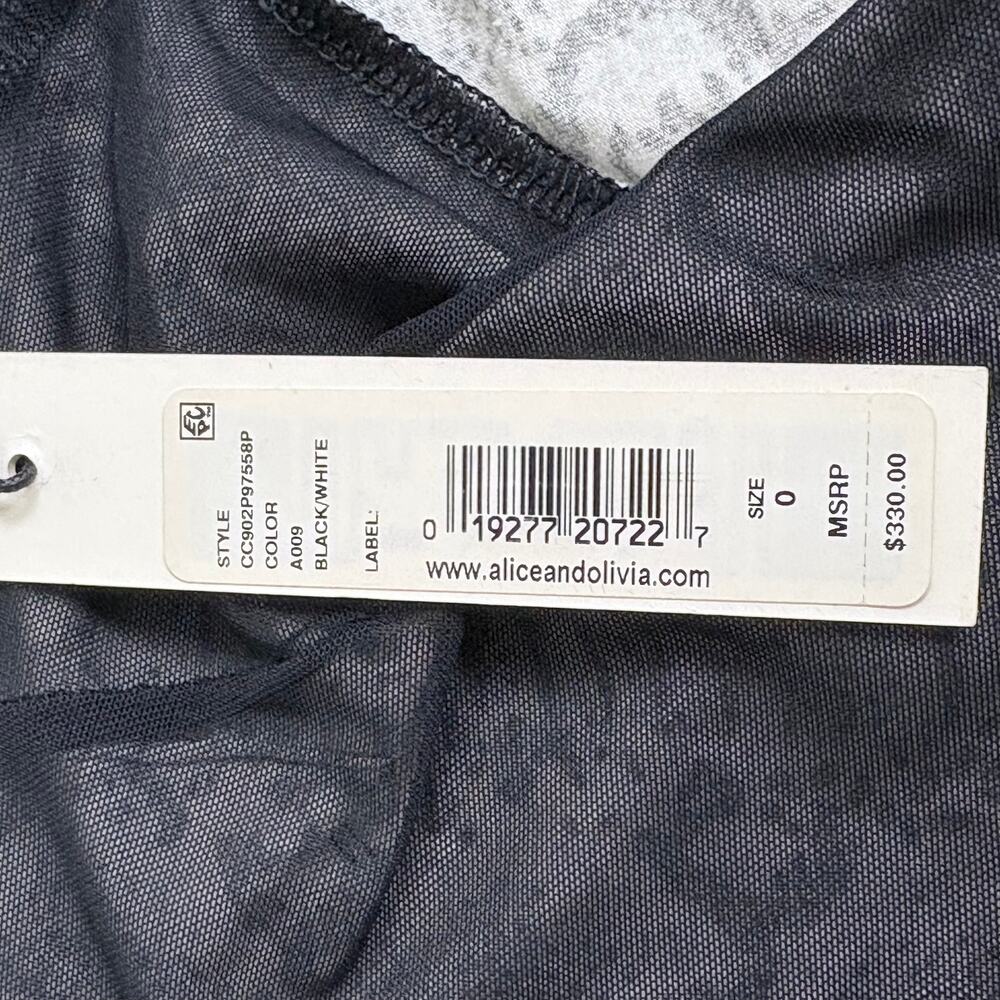 Alice + Olivia Short sleeve snake print dress NWT, size 0 - Picture 5 of 6